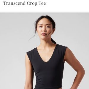 Athleta Transcend Crop Tee - NWOT Small